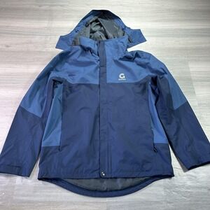 Gonex Ski Jacket Mens 36 Blue Hooded Full Zip Hiking Lightweight Waterproof